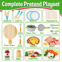 Lehoo Castle pretend cutting food set supports imaginative cooking scenarios for kids.