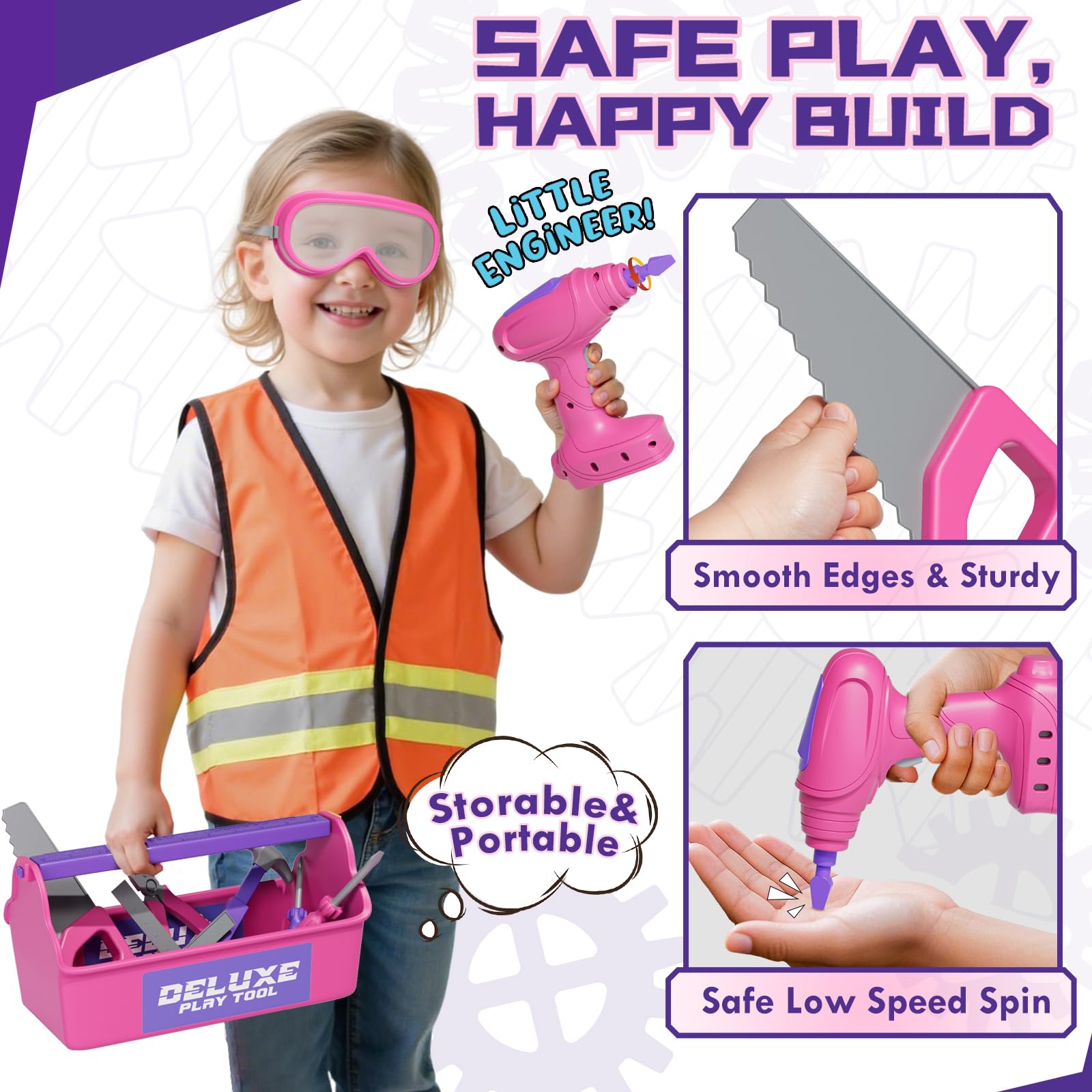 Lehoo Castle pretend tools ensure safe, sturdy play for curious kids