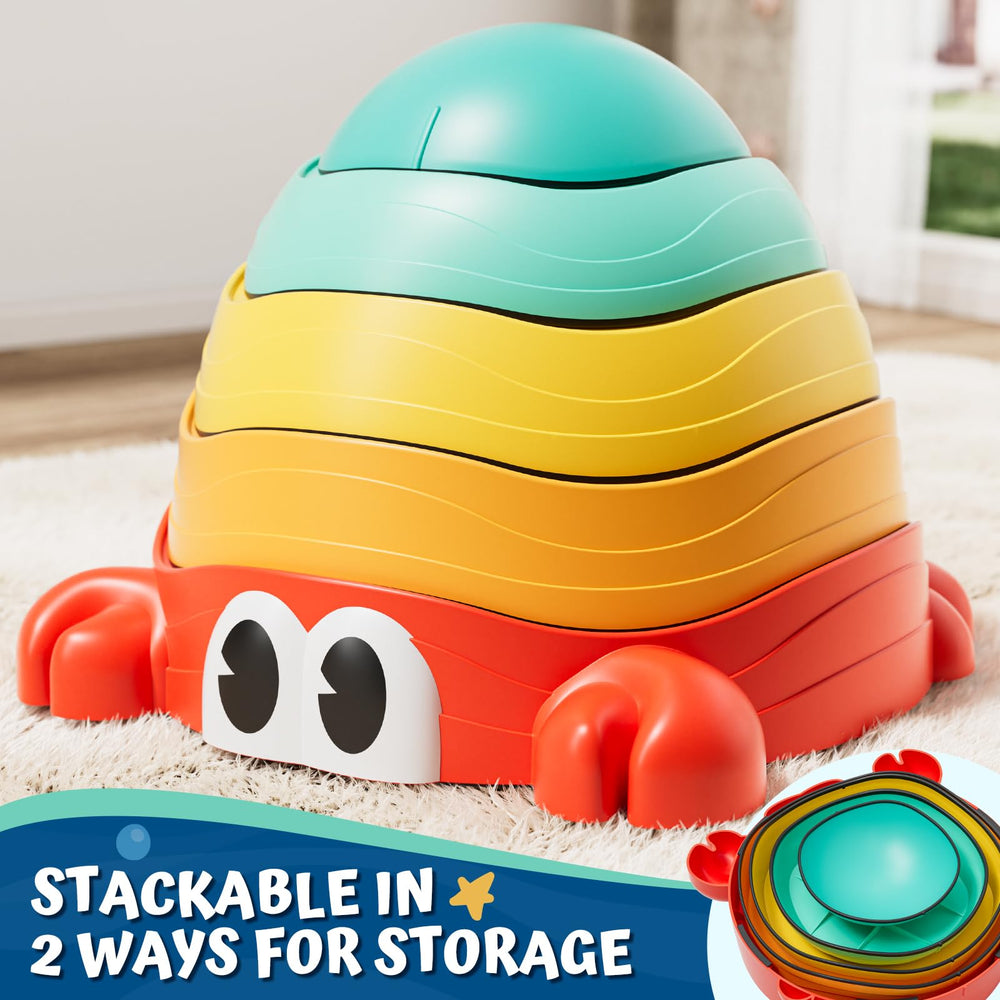 Lehoo Castle stepping stones invite cooperative parent-child play and movement