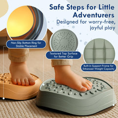 Lehoo Castle stepping stones feature a textured surface for confident stepping and grip.
