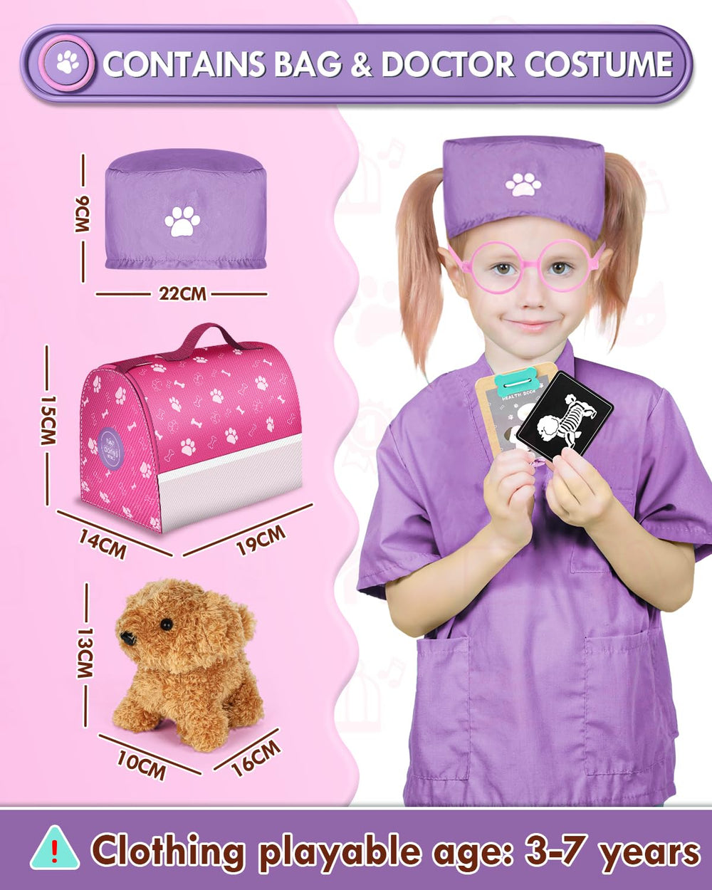 Lehoo Castle syringe, thermometers, and scissors offer fine motor practice during pretend visits.