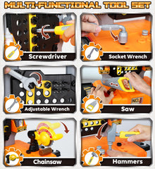 Lehoo Castle tool set with hammer, saws, and wrenches supports fine motor skills