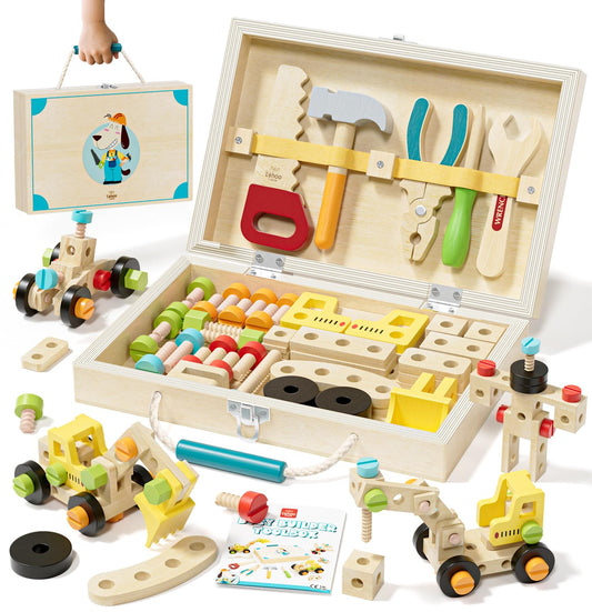 Lehoo Castle toolbox open view demonstrates portable storage for kids' pretend play