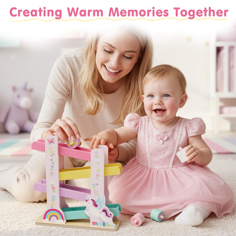 Durable wooden construction endures daily toddler play sessions