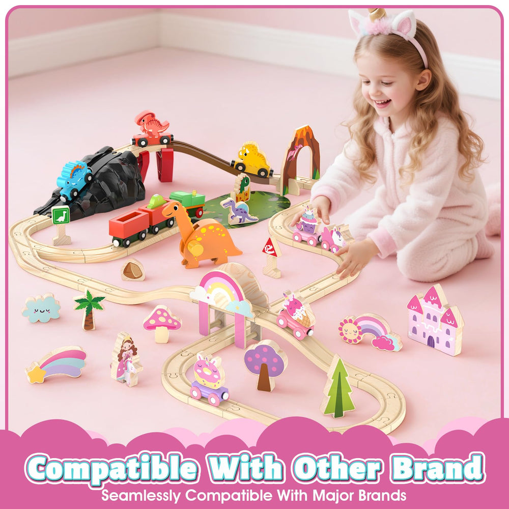 Lehoo Castle unicorn figurines spark fairyland adventures during train time