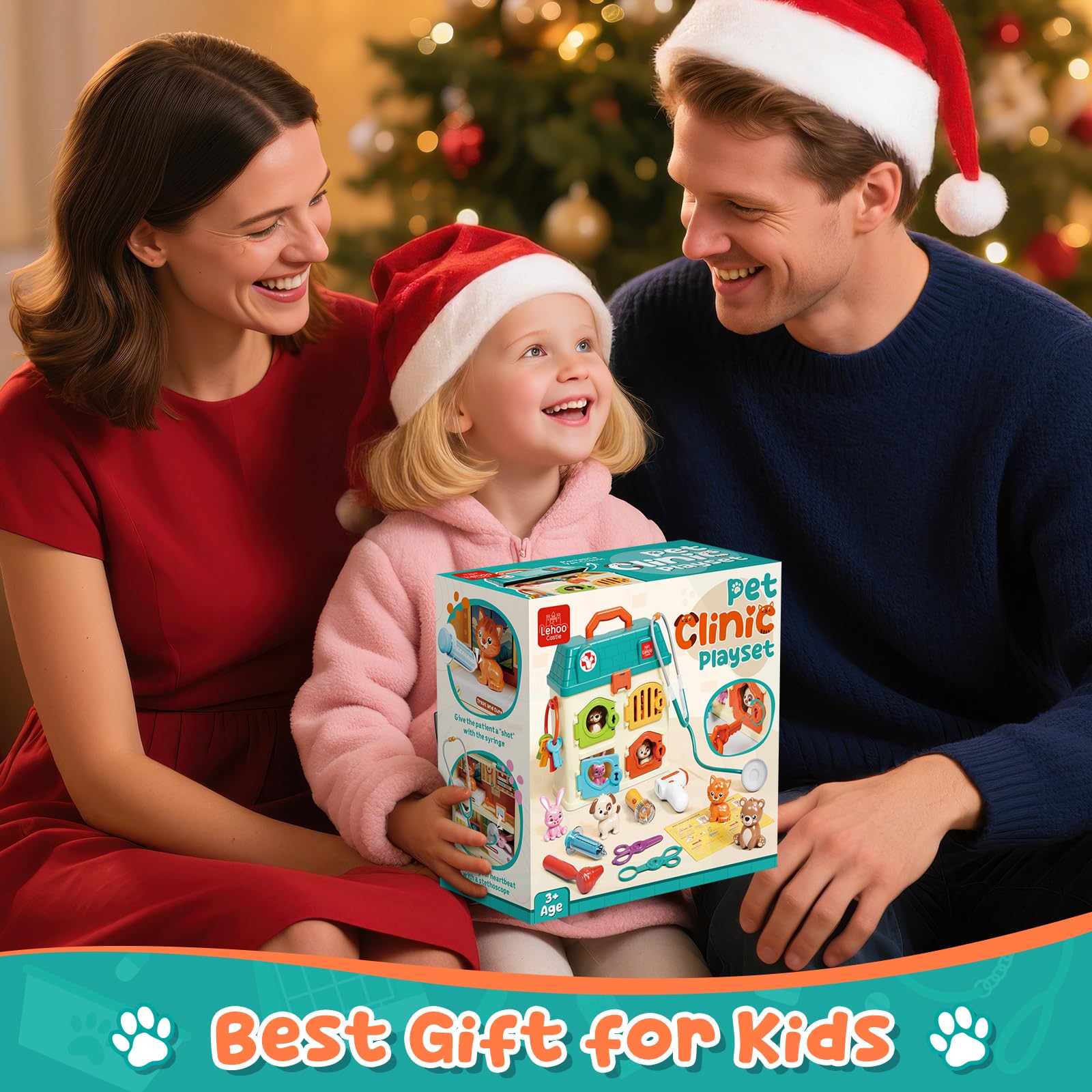 Lehoo Castle Vet Playset keys and rooms for unlocking play