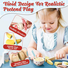 Lehoo Castle wooden eggs for pretend cooking and fine motor practice during kitchen play.