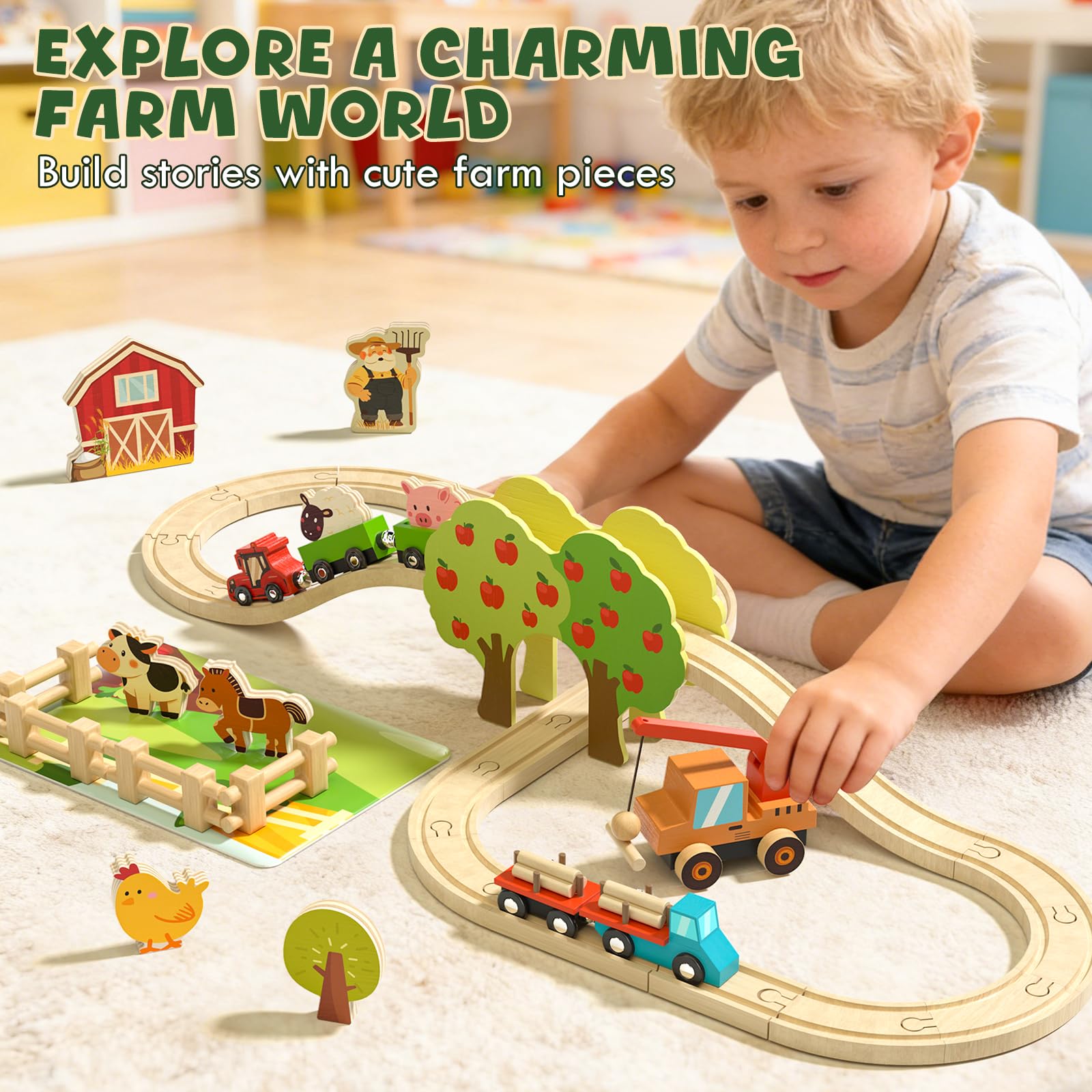 Lehoo Castle wooden track pieces expand with other brands for bigger adventures