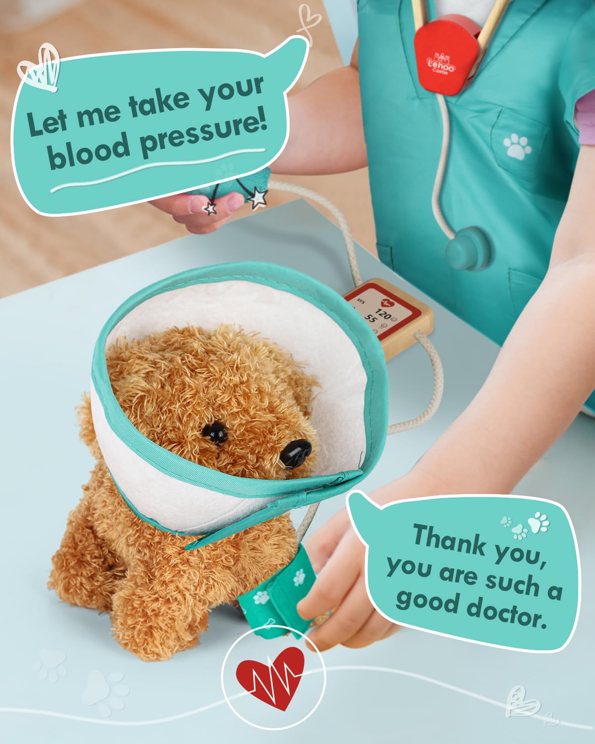 Lehoo Castle wooden tweezers and scissors foster fine-motor play.