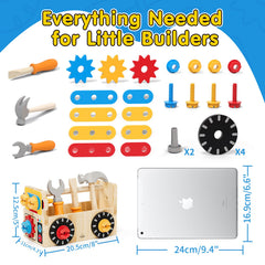 Lehoo Castle wooden wheels with screws and nuts for creative mobile projects.