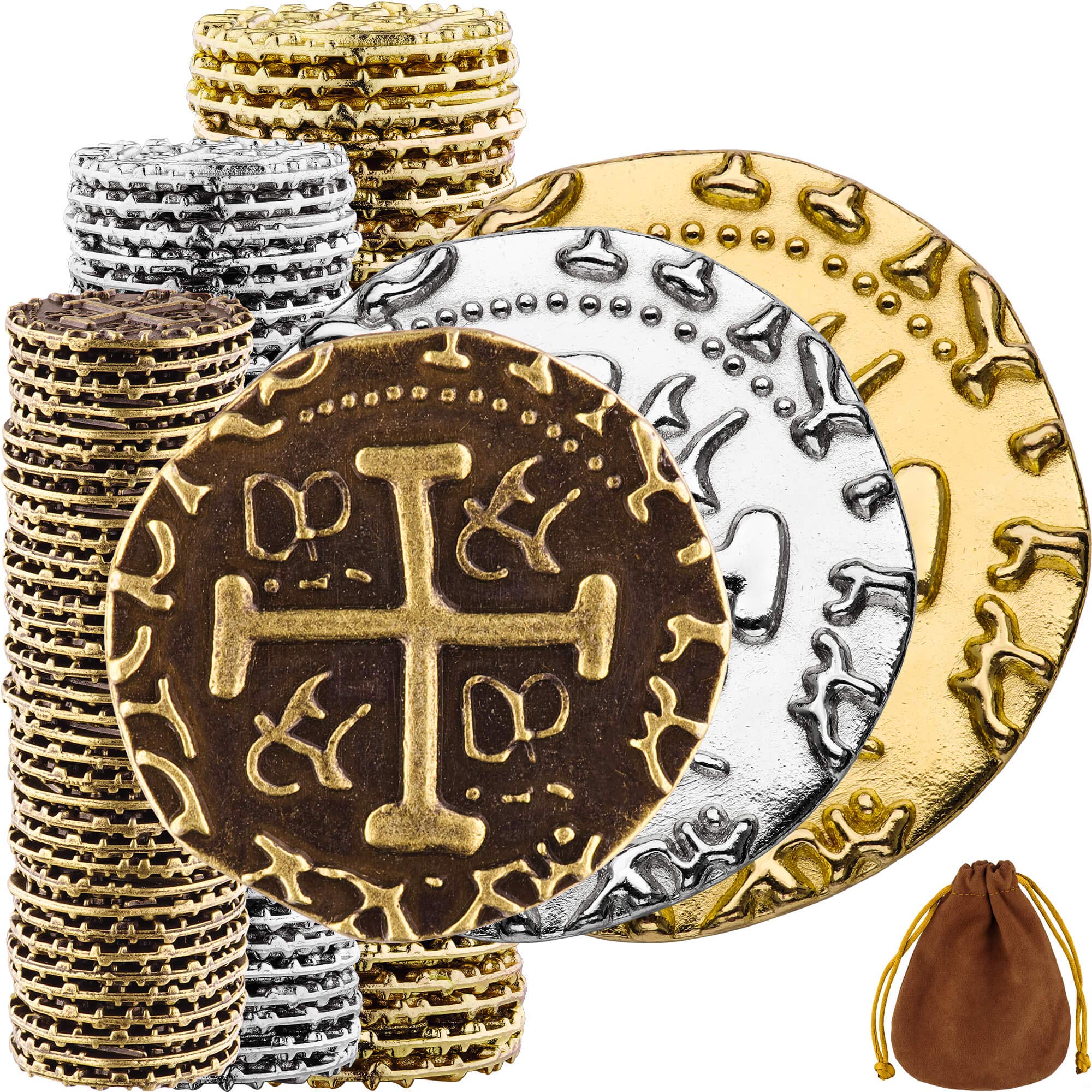 Leib Games Large Pirate Coins Set, bold tabletop treasure centerpiece.