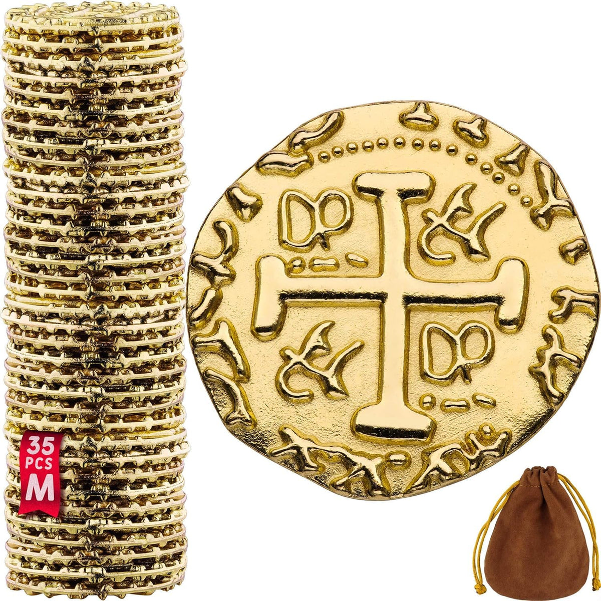 Leib Games metal pirate coins pack with realistic gold look for games