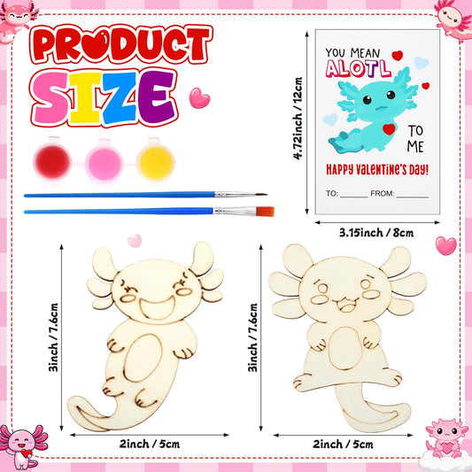 Leinuosen axolotl thank you card design for party favors