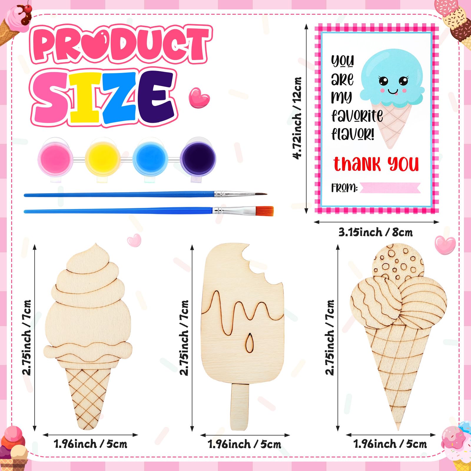 Leinuosen mini watercolor paints for wood crafts with four color options