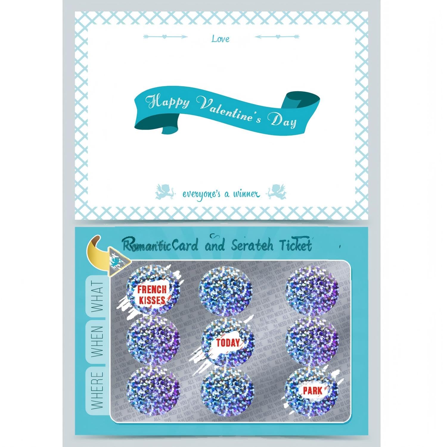 Leinuosen holographic circle labels for wedding invitations and games