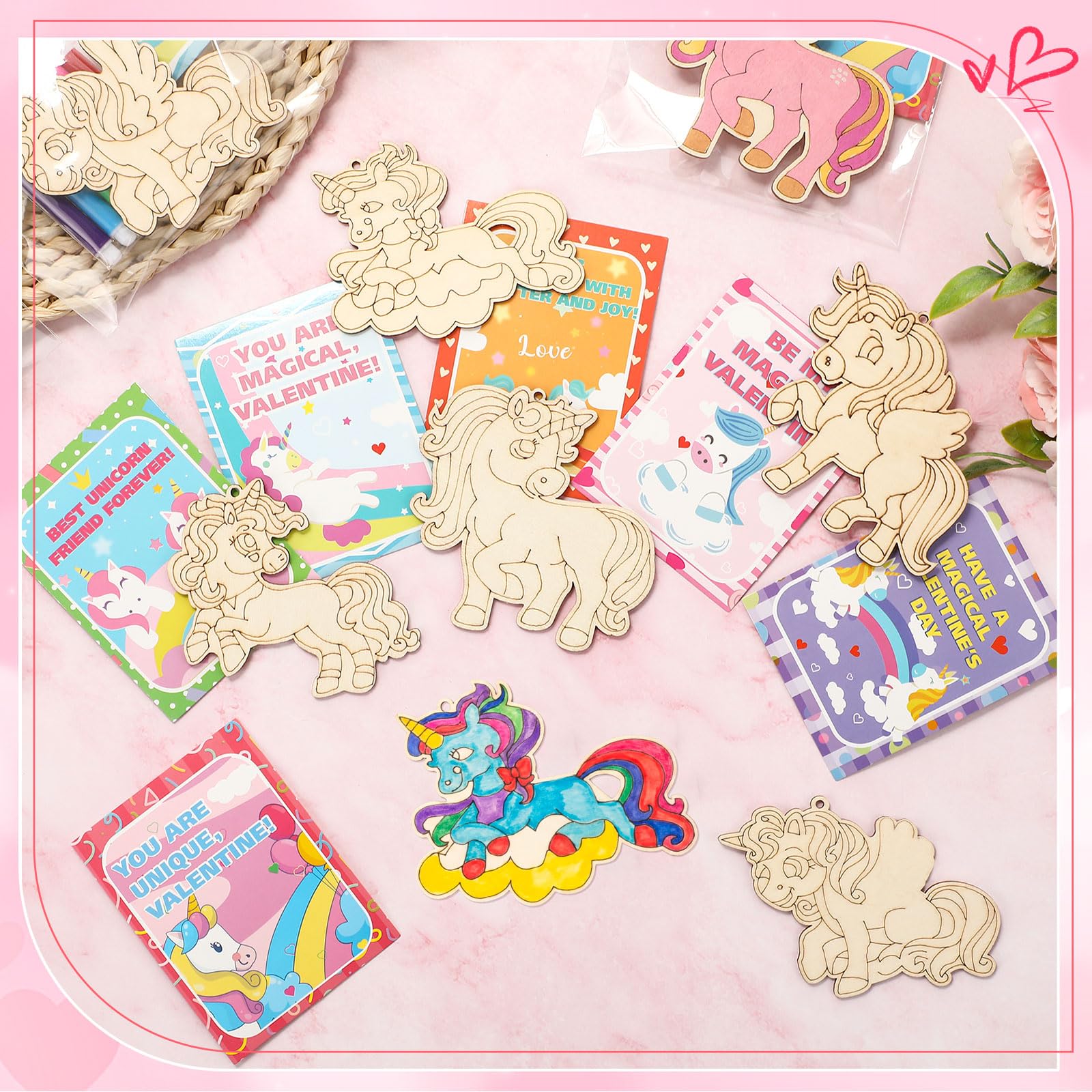 Leinuosen unicorn gift cards: clearly printed cards to pair with handmade gifts.
