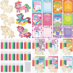 Leinuosen unicorn wooden painting crafts: unfinished pieces ready for custom art projects.