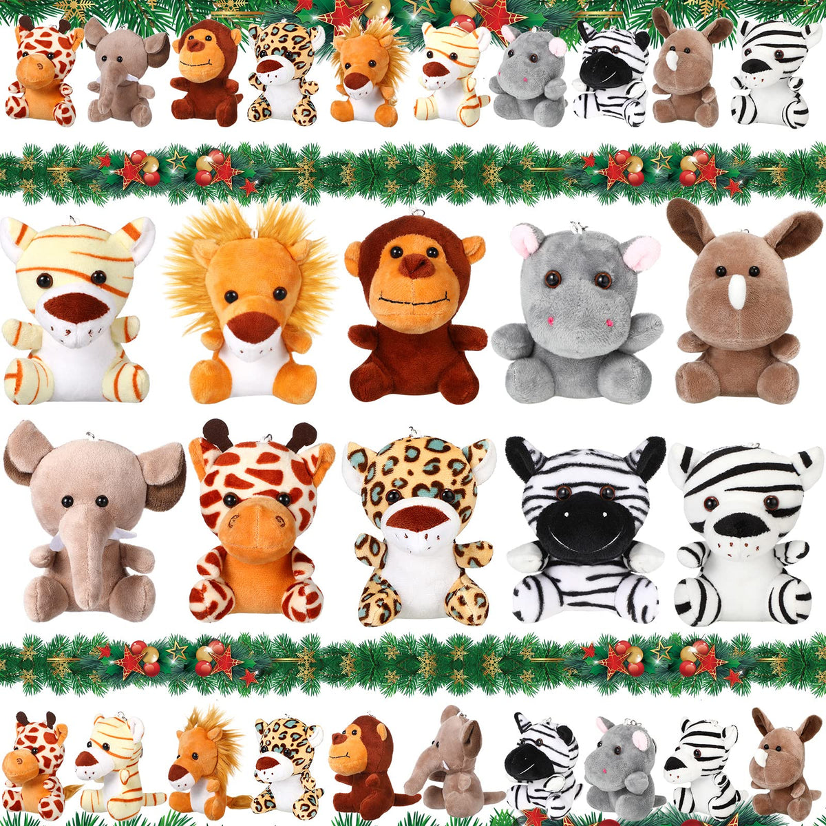 Leitee 20pcs stuffed animals pack for versatile decor and imaginative play.