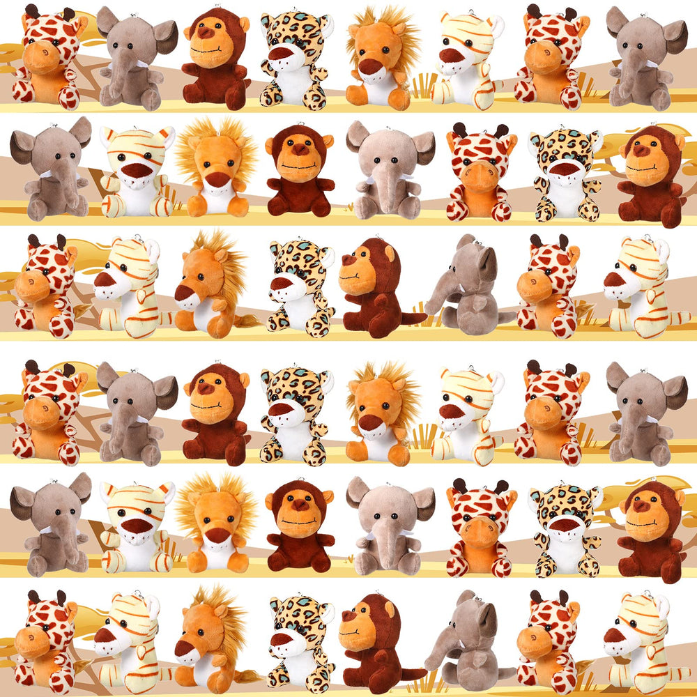 Leitee 30-piece safari stuffed animals pack for events and gifts