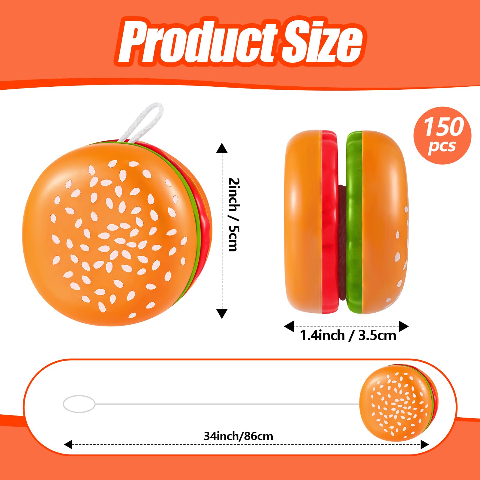 Leitee hamburger yo-yo compact size for easy carrying and quick play