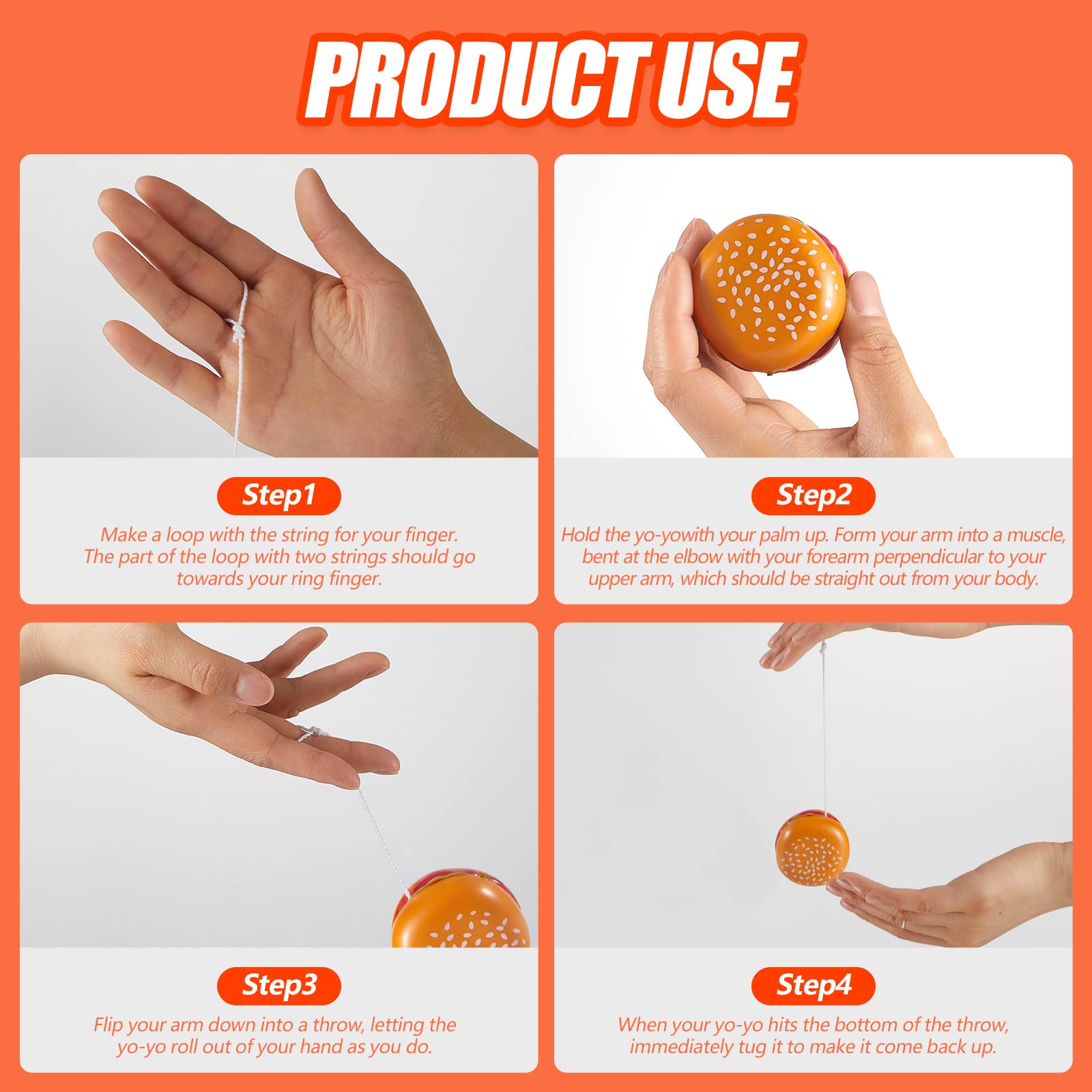 Leitee hamburger yo-yo rope length supports easy tossing practice