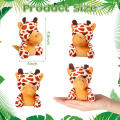 Leitee jungle party favors decor with colorful plush animals
