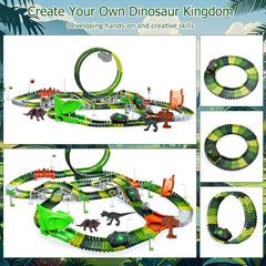 LEIWUS dinosaur cars with lights add exciting racing visuals