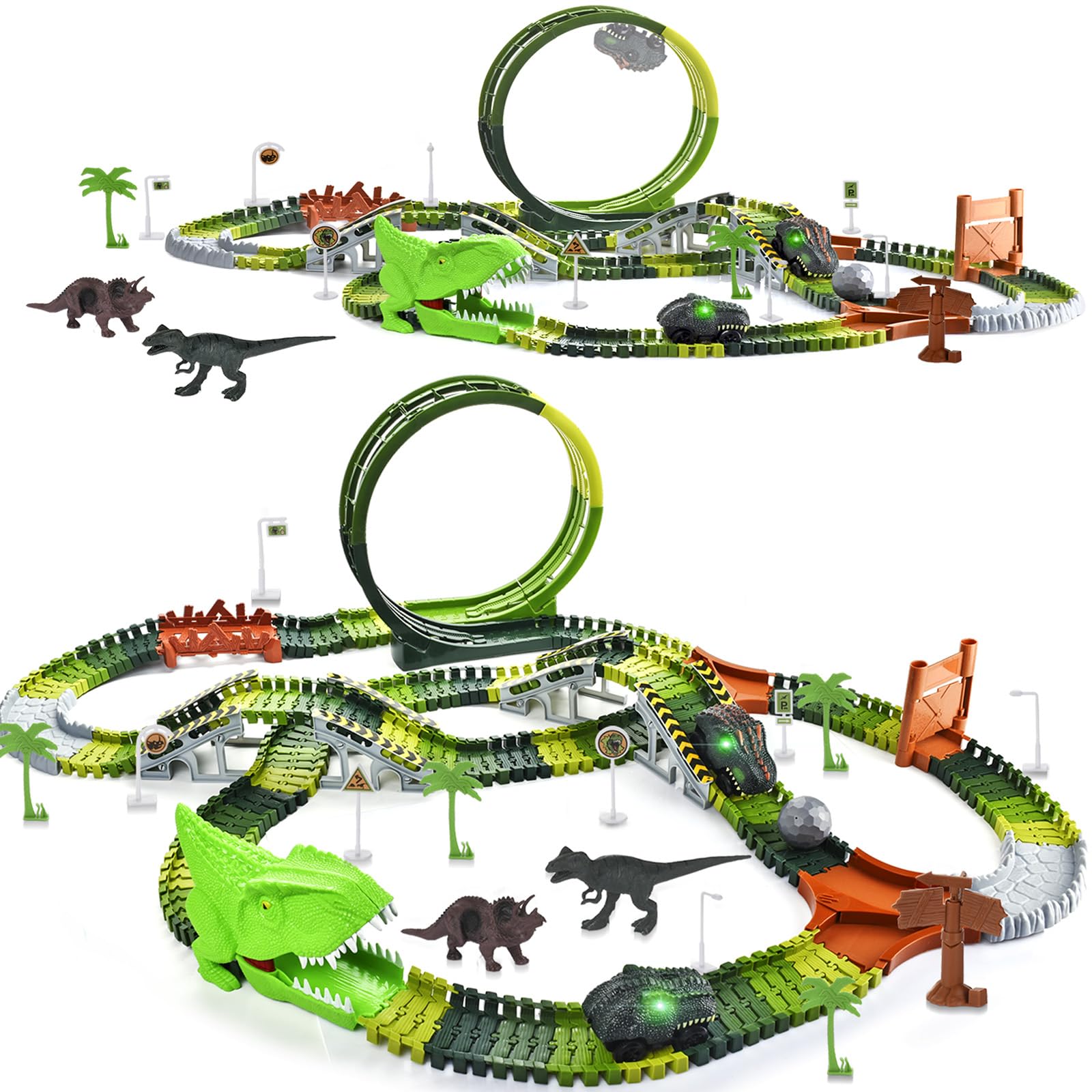 LEIWUS dinosaur track setup fuels imaginative play and layout variety