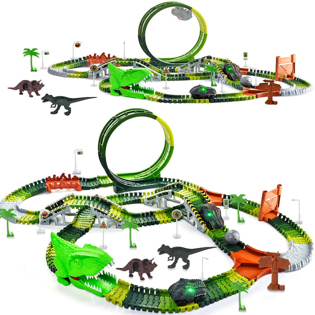 LEIWUS dinosaur track setup fuels imaginative play and layout variety