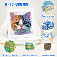 Leixonl Diamond Art Kit colorful diamonds sparkle on canvas, inspiring creativity.