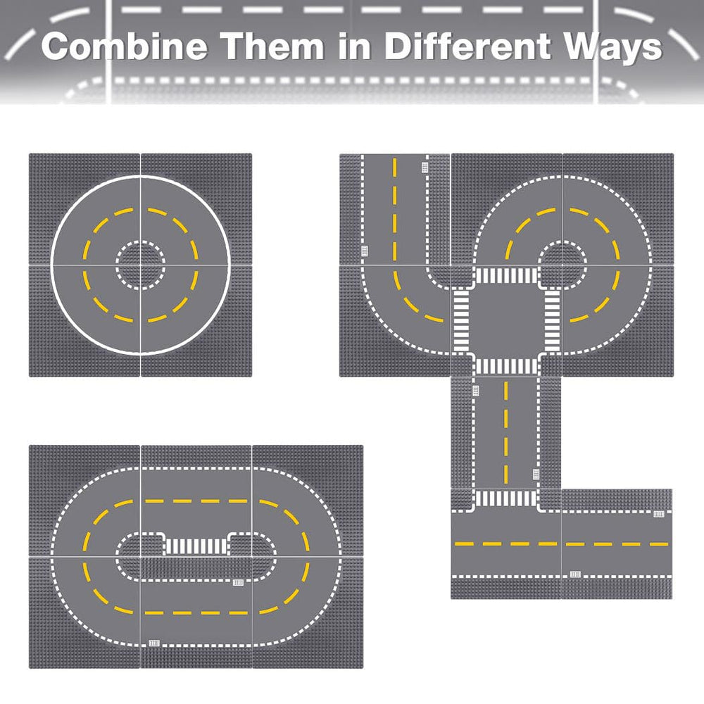 Lekebaby straight segment connects roads for extended play spaces.