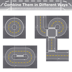 Lekebaby straight segment connects roads for extended play spaces.