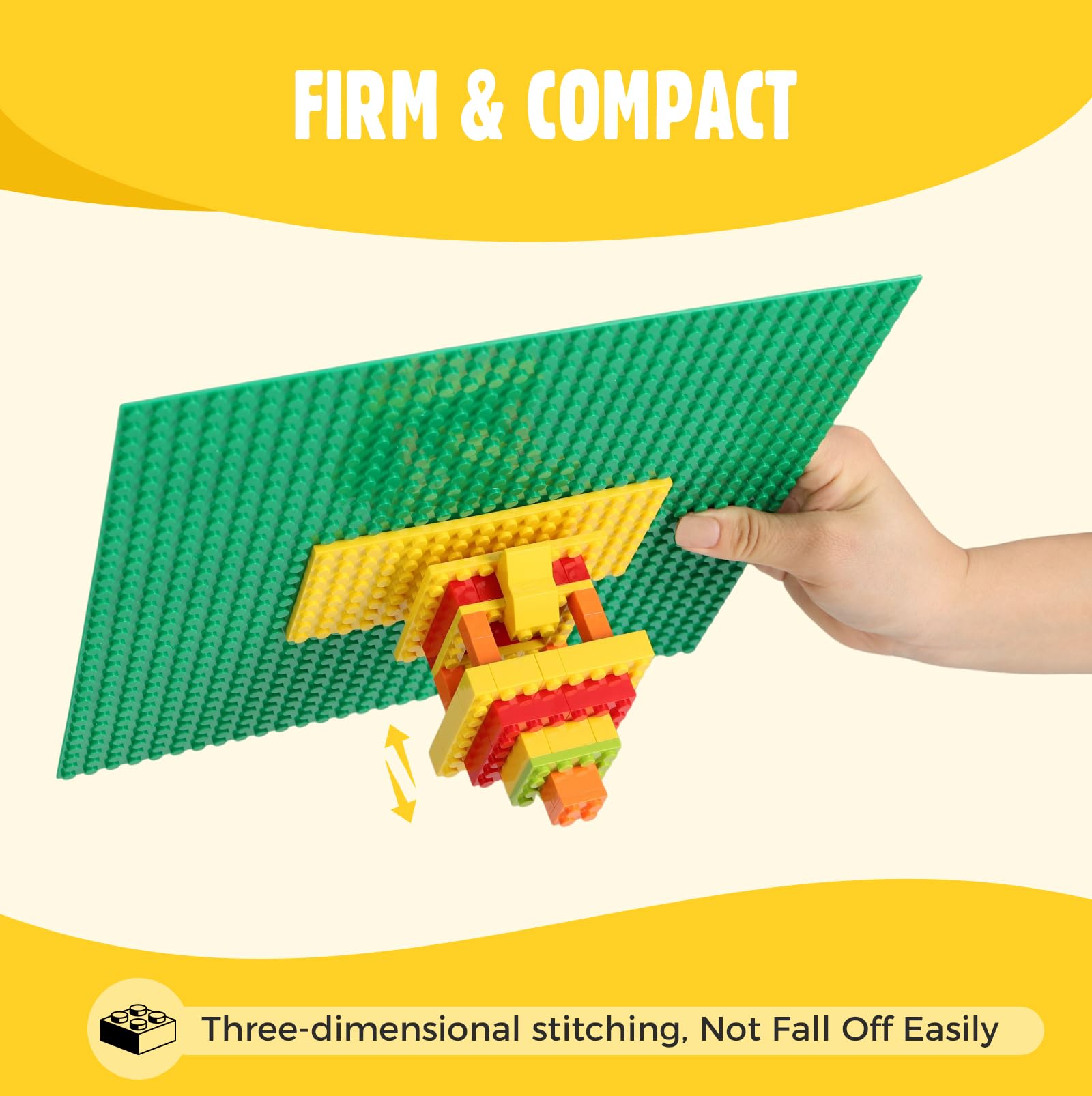 Lekebaby 10x10 grey baseplate, sturdy foundation for multi-layer builds.