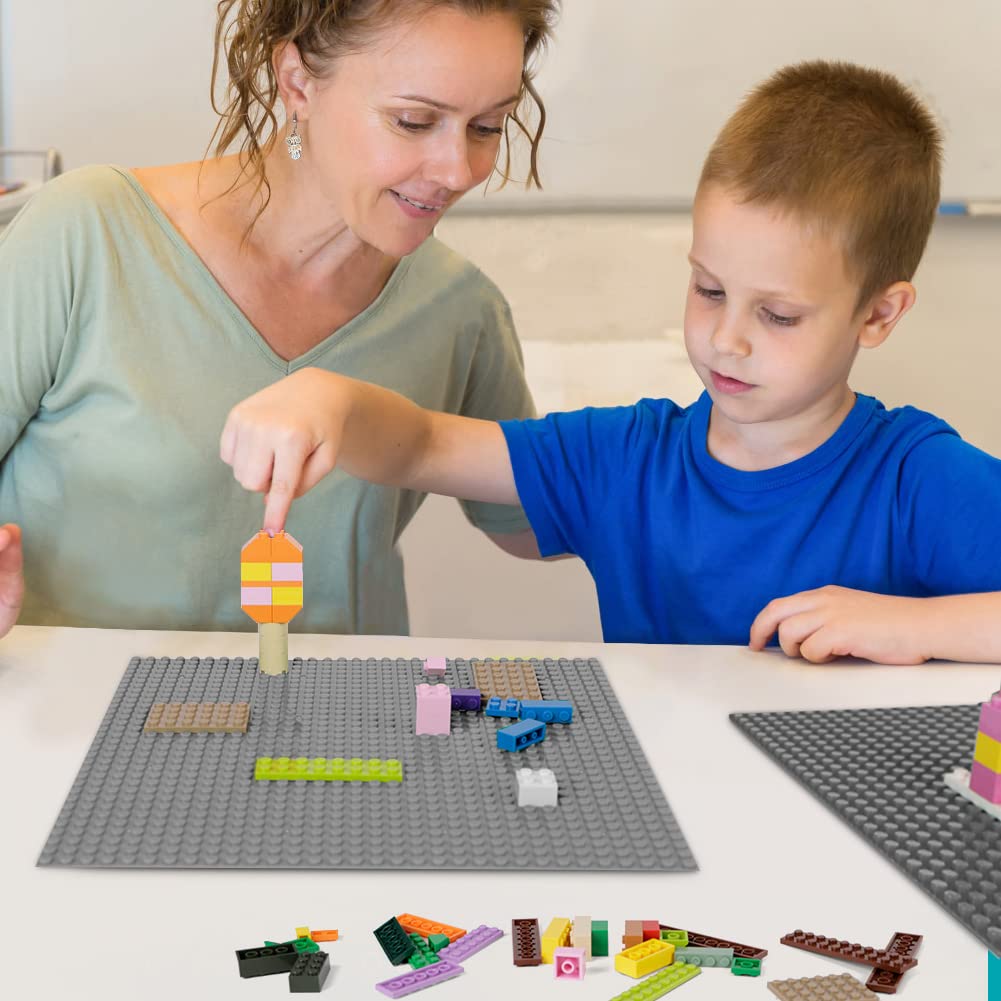 Lekebaby baseplates 10x10 blue provide stable foundations for imaginative builds.