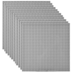 Lekebaby baseplates 10x10 grey flat layout supports creative brick arrangements.