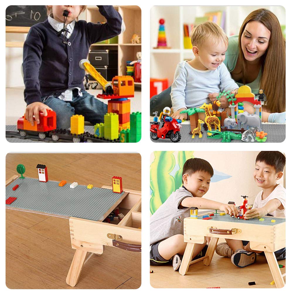 Lekebaby baseplates 10x10 grey versatile play surface inspires storytelling.