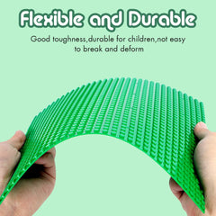 Lekebaby baseplates buildable structures with creativity on green 10x10 platform