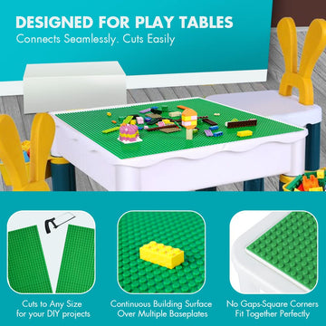 Build multi level structures with Lekebaby baseplates for imaginative play
