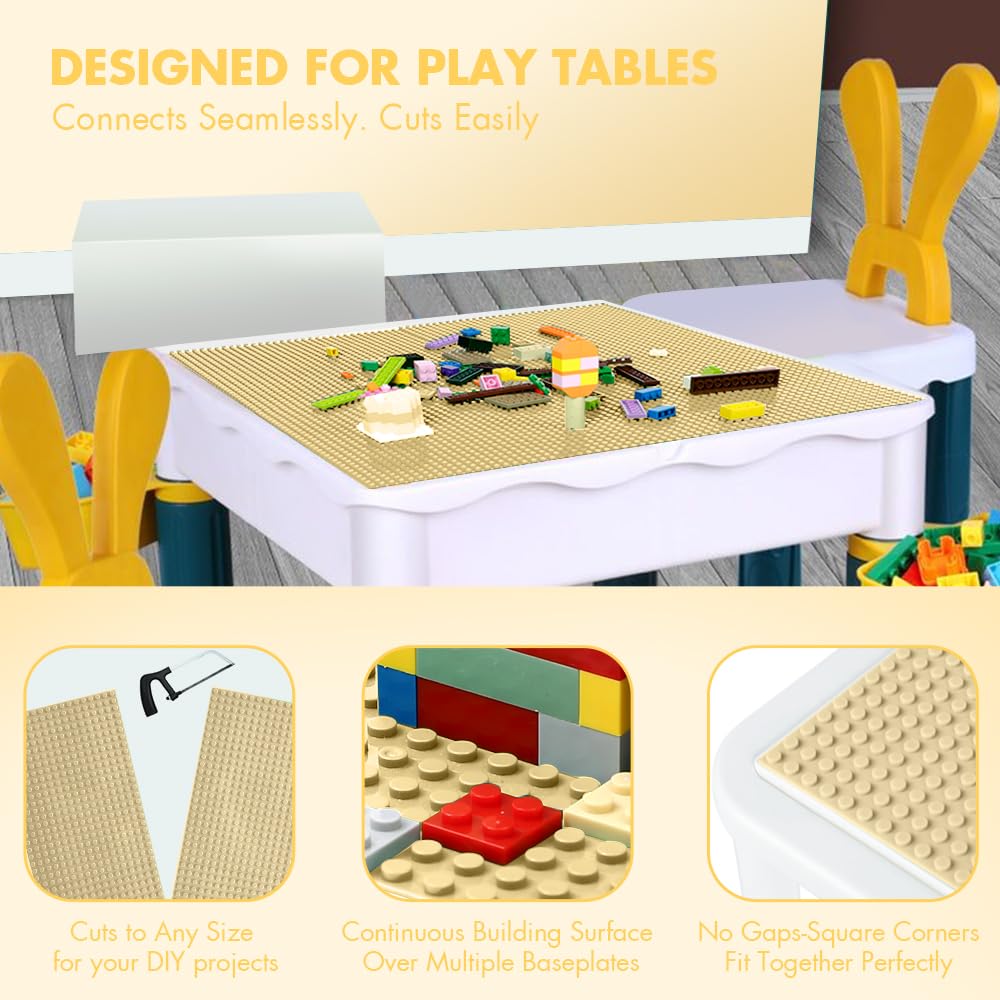 Lekebaby 12-pack baseplates offer consistent color across various builds