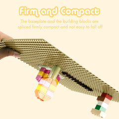Lekebaby baseplates are made from durable plastic for sturdy project foundations