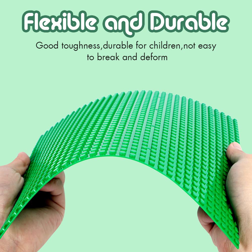 Lekebaby baseplates multi-level build support layered creations during playtime.