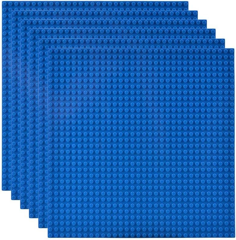 Lekebaby classic baseplates 10x10 blue six-pack provides durable foundation for creative builds