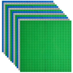 Lekebaby classic baseplates green 10x10 for versatile brick play and compatibility