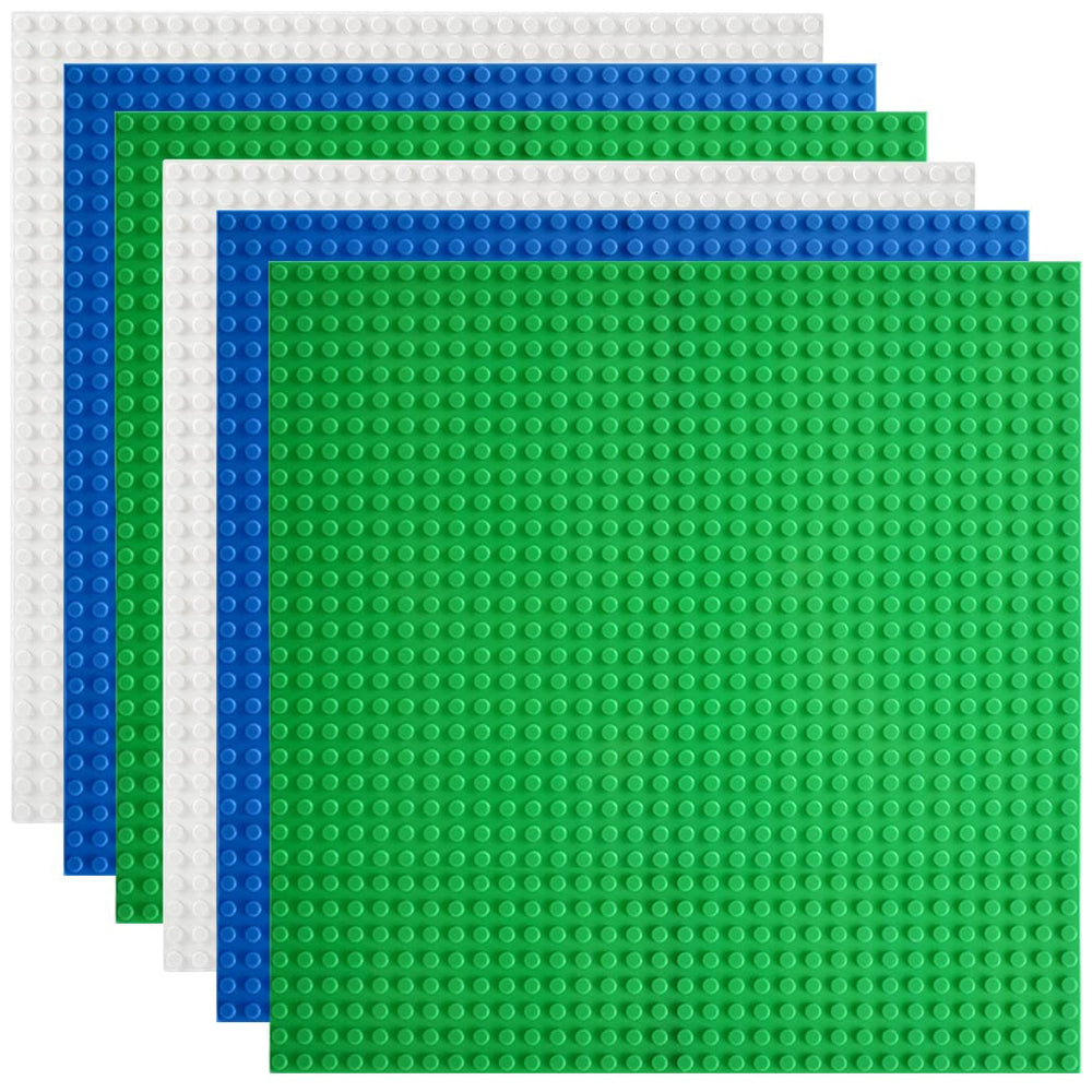 Lekebaby classic 10x10 green baseplates pack provides sturdy foundation for creative builds