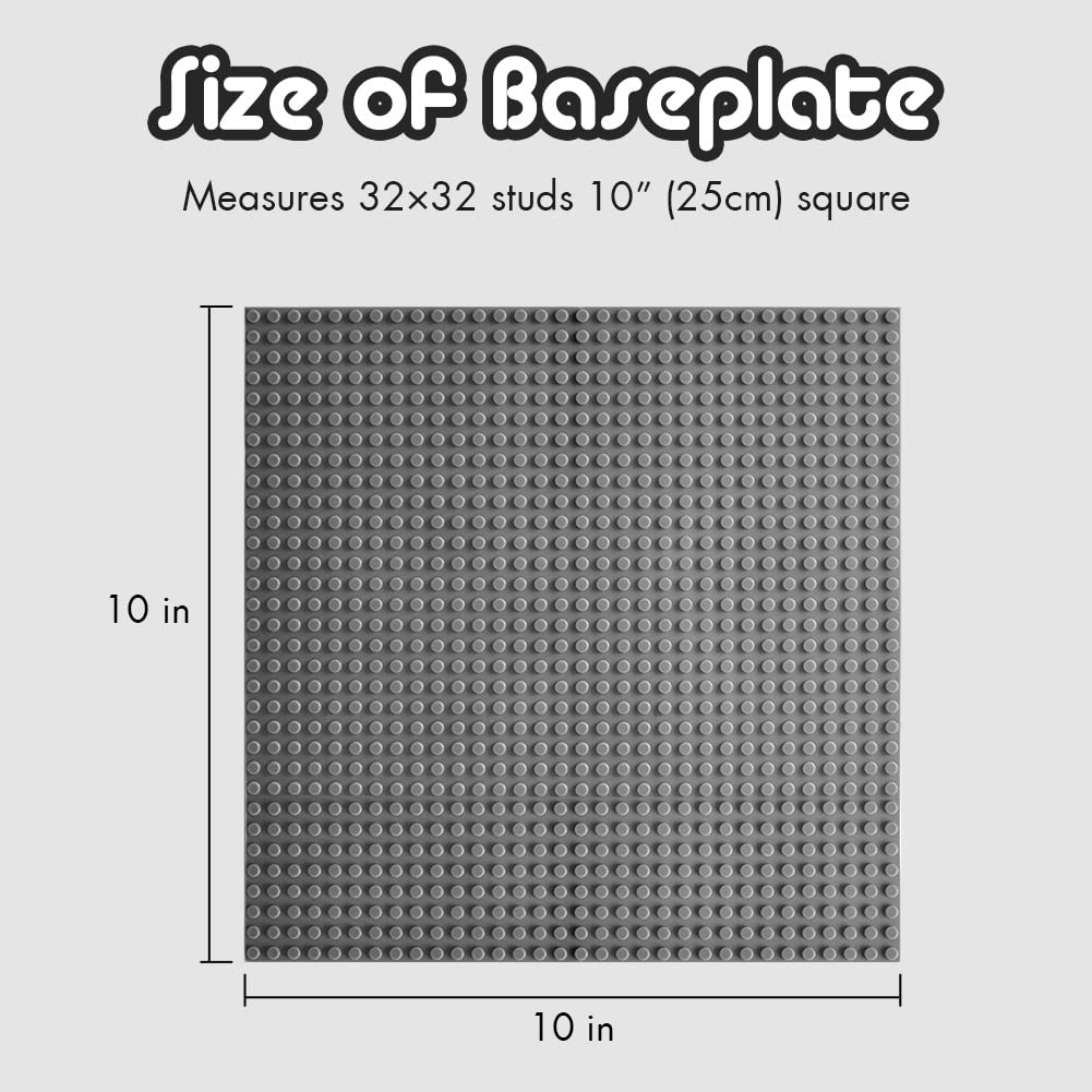 Lekebaby Classic Baseplates grey finish provides durable foundation for playtime projects