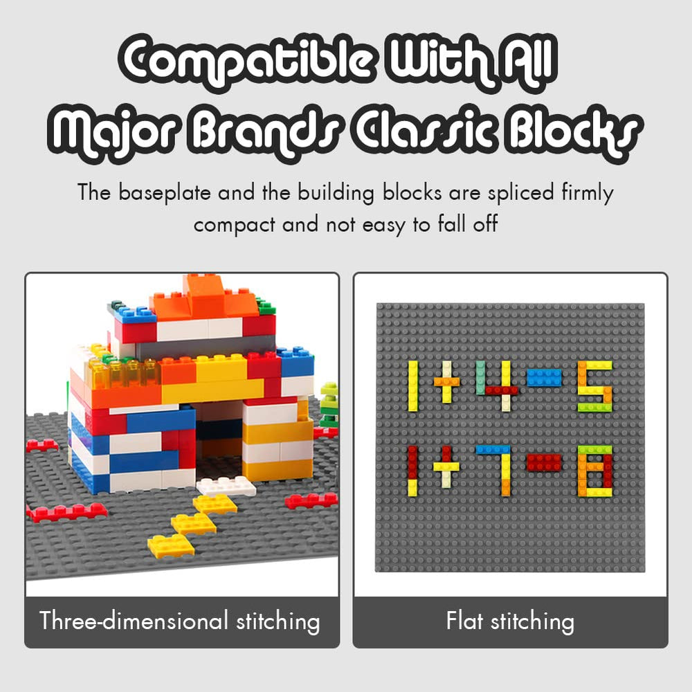 Lekebaby Classic Baseplates stacked setup illustrates effortless expansion into layered designs