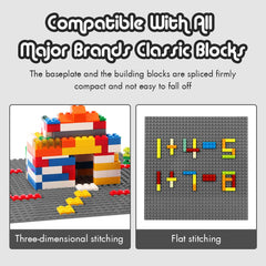 Lekebaby Classic Baseplates stacked setup illustrates effortless expansion into layered designs