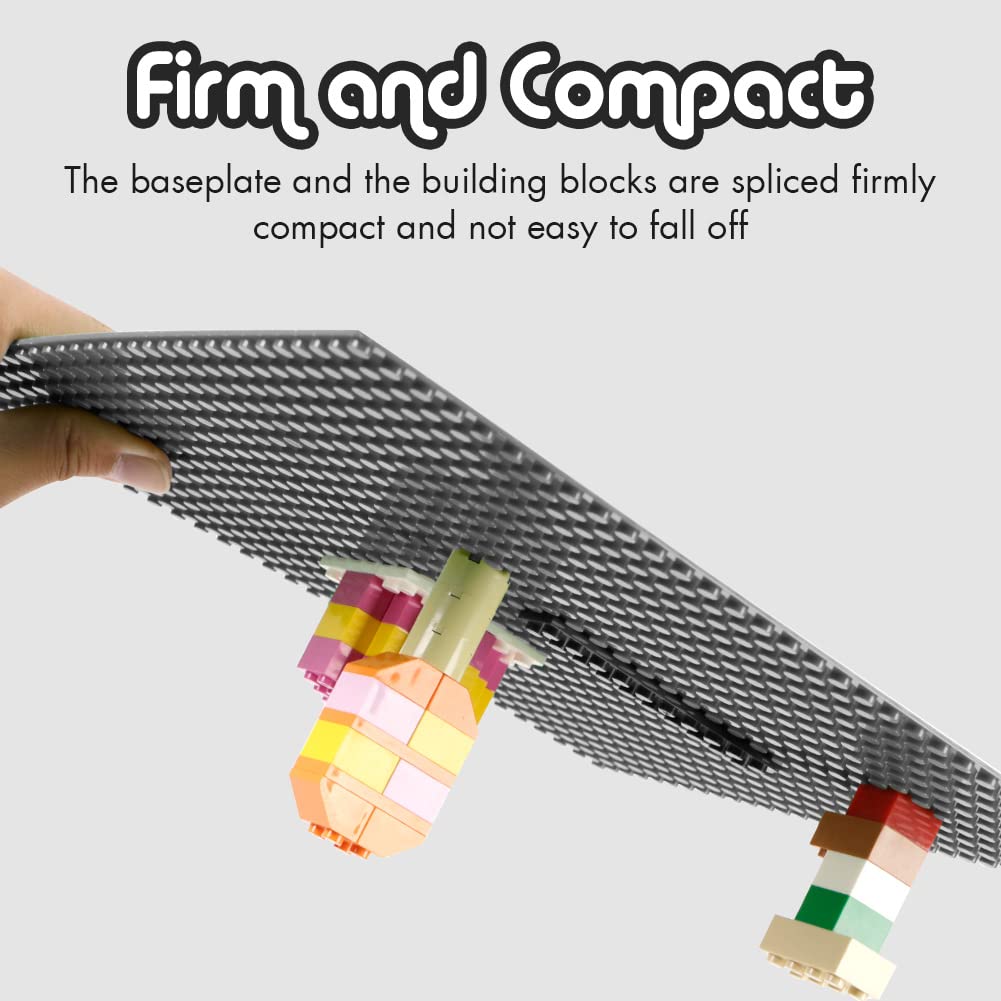 Lekebaby Classic Baseplates side view showing compatibility with major brick brands