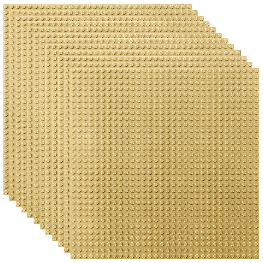 Lekebaby classic baseplates in sand provide versatile 10x10 building surfaces