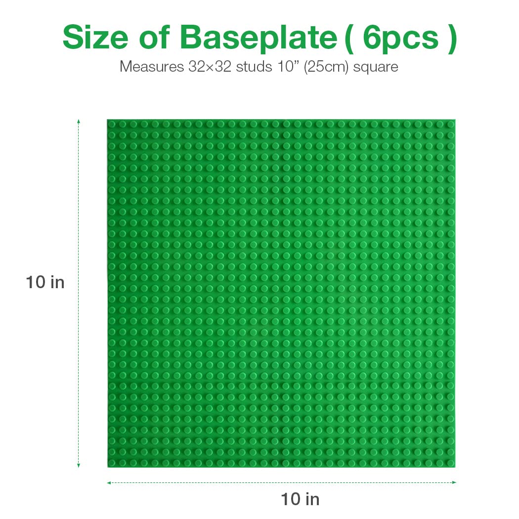 Lekebaby white baseplates 10x10 keep setups organized and ready for expansion